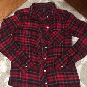 Plaid button down shirt